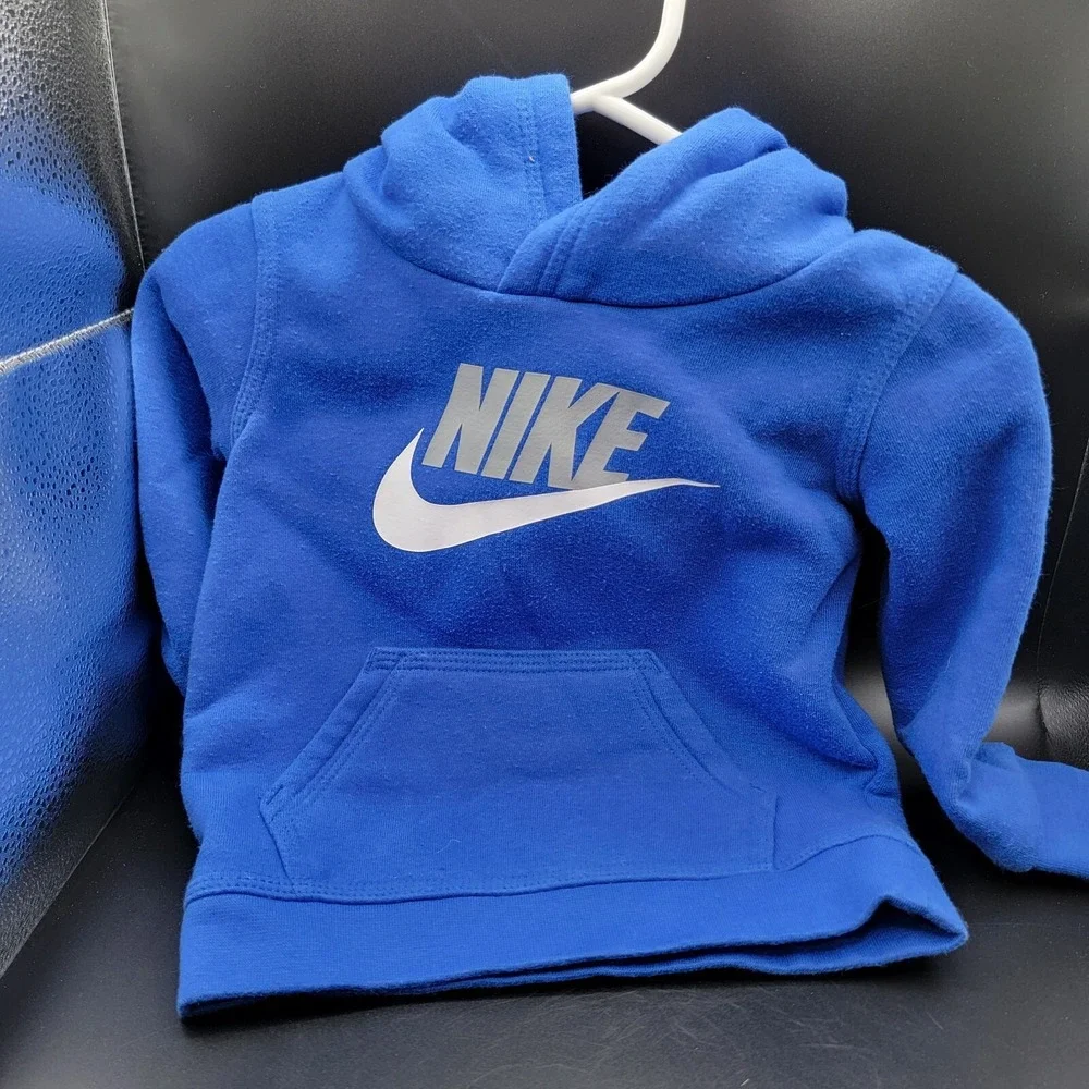 Nike Polar Blue Hoodie Hooded Sweatshirt Size 12 Months